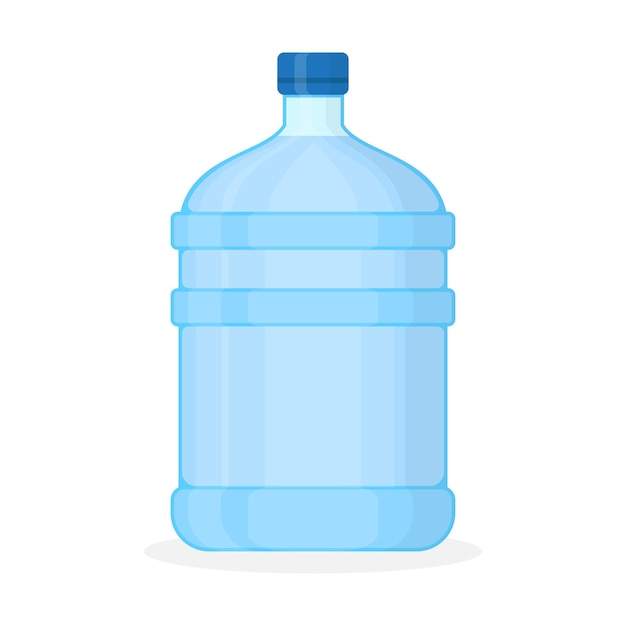 Water gallon on white background flat illustration