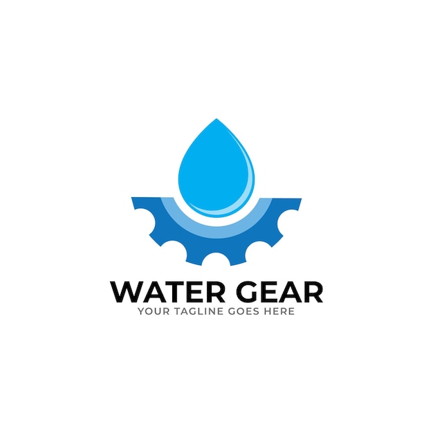 Water Gear Logo Icon Design