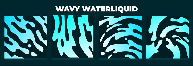 water, liquid, splash water, Swirl wave, vector blue wavy background, liquid gradient abstract