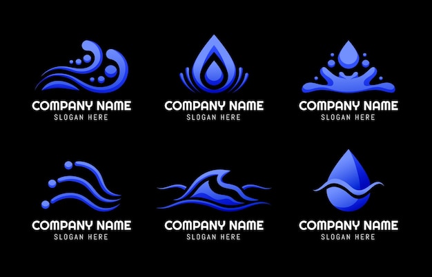 Water Logo Set Template