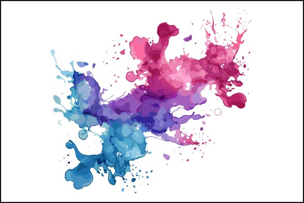 Vector water multicolor splatter vector art