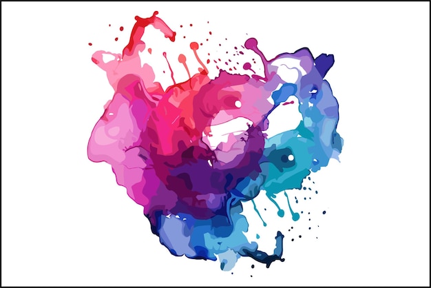 Vector water multicolor splatter vector art