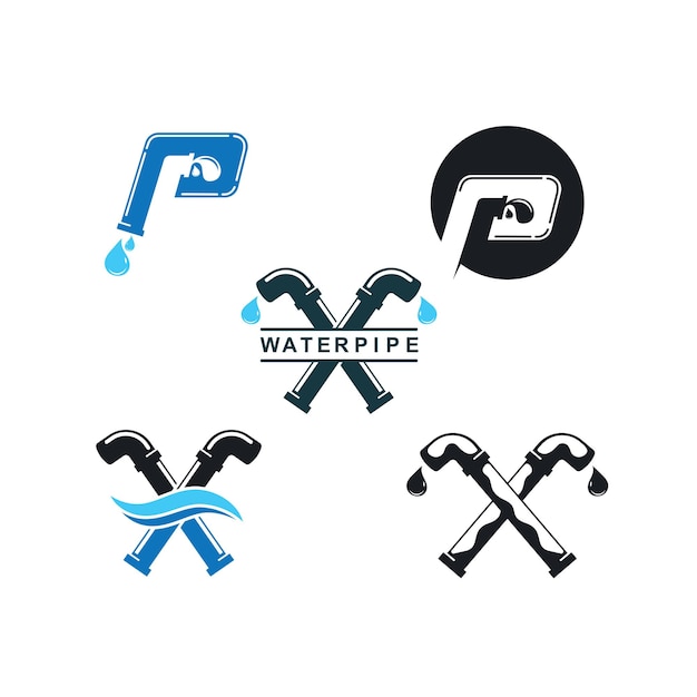 Water pipes icon vector element design