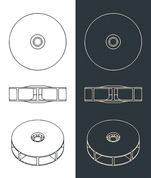 Water pump impeller drawings