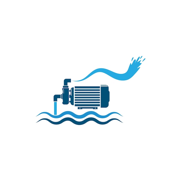 Water pump machine icon vector illustration design template