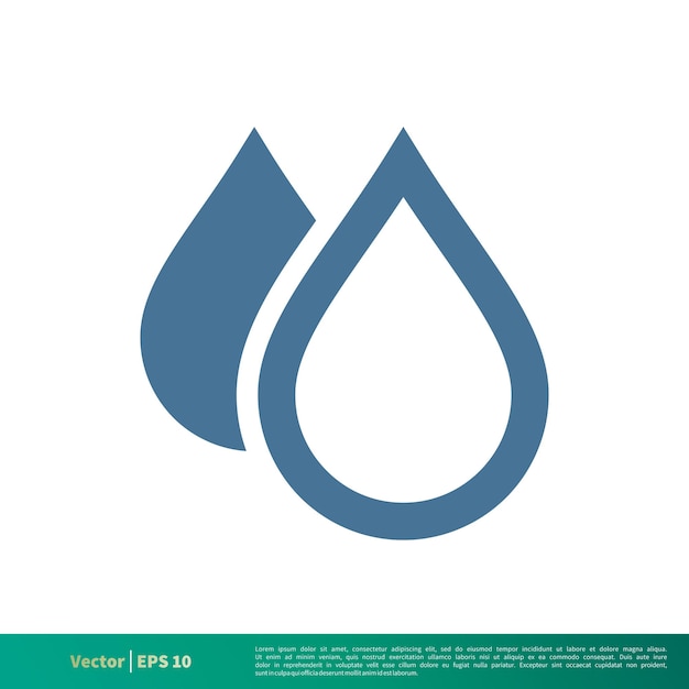 Water Raindrop Icon Vector Logo Template Illustration Design Vector EPS 10