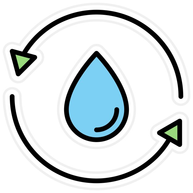 Vector water recycle icon vector image can be used for ecology