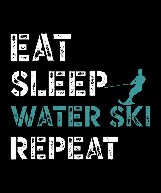 Water Skiing TShirt Design