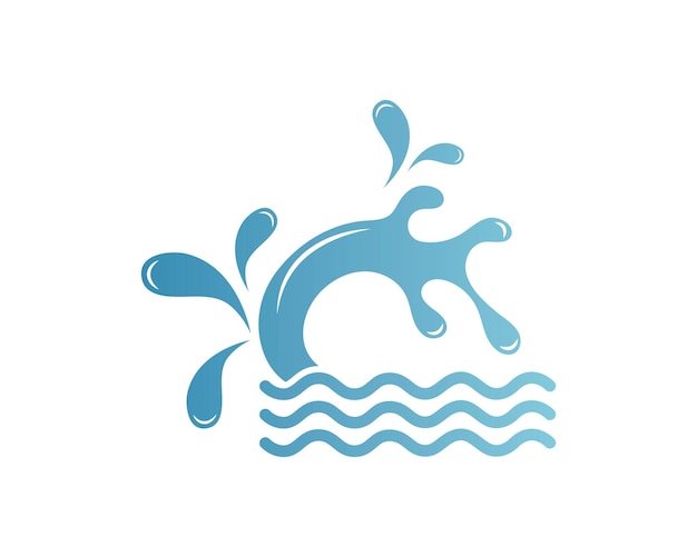 Water Splash logo icon illustration design template