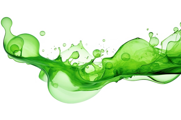 Vector a water splash with green and green liquid on it