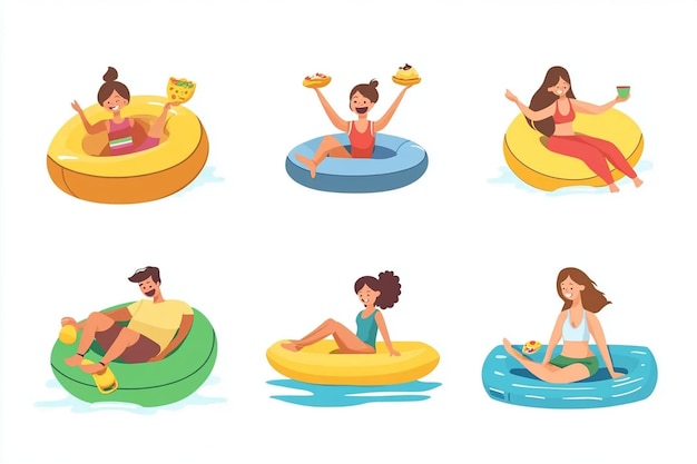 Water Sports Illustration Flat Style