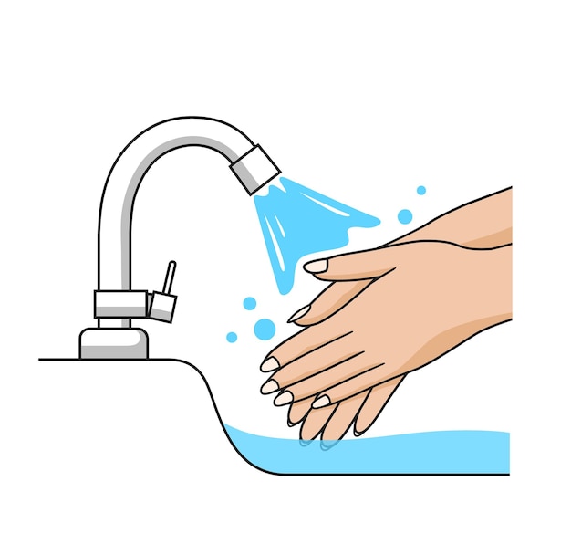 Water tap, hand washing