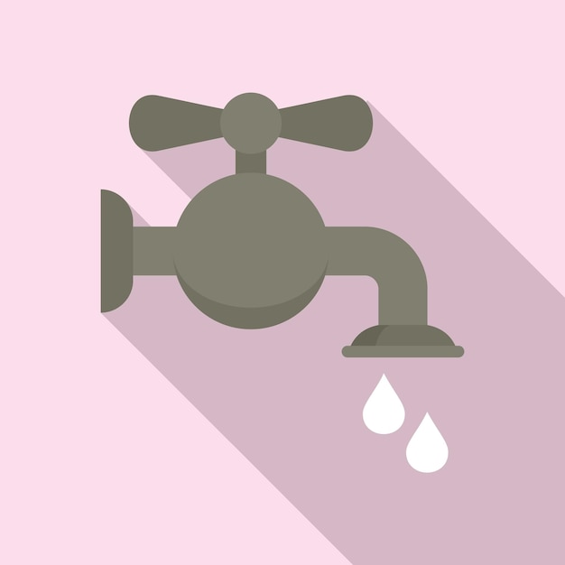 Water tap icon Flat illustration of water tap vector icon for web design