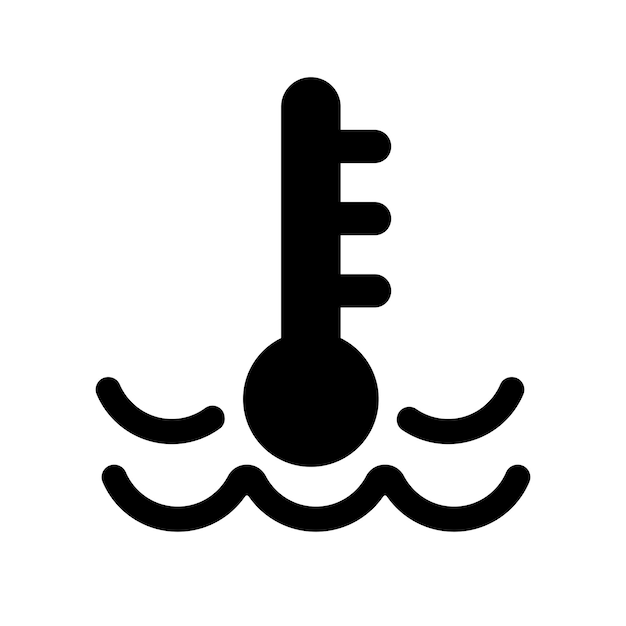 Water temperature indicator simple icon Vector illustration