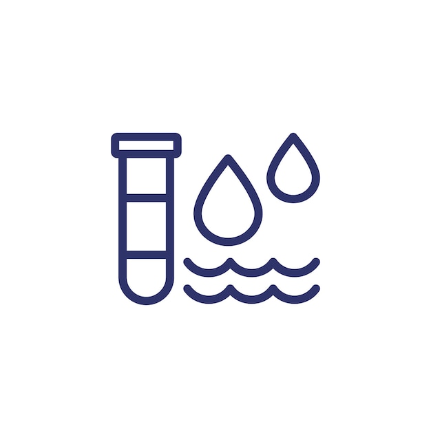 Water testing icon line vector