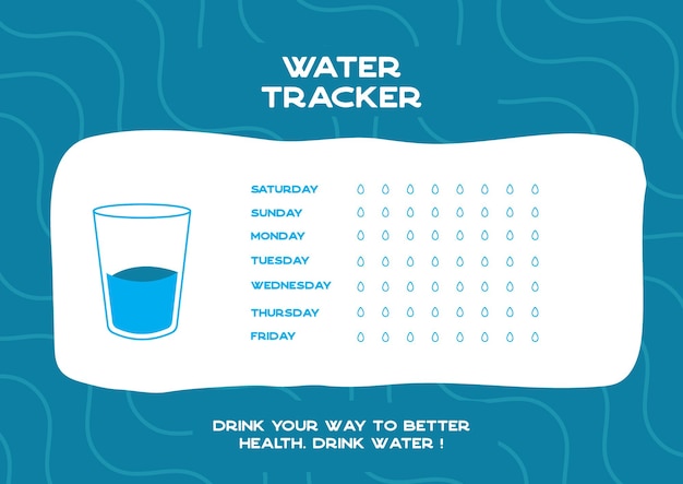 water tracker for the week