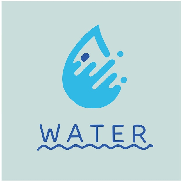 Water vector simple design logo illustration