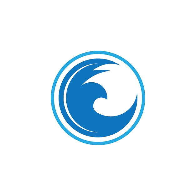 Water wave beach logo vector