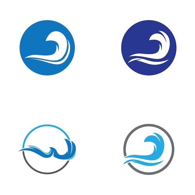 Water wave beach logo vector