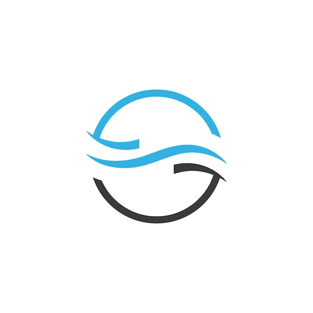 Water wave beach logo vector