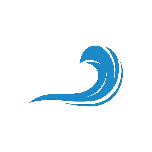 Water wave beach logo vector