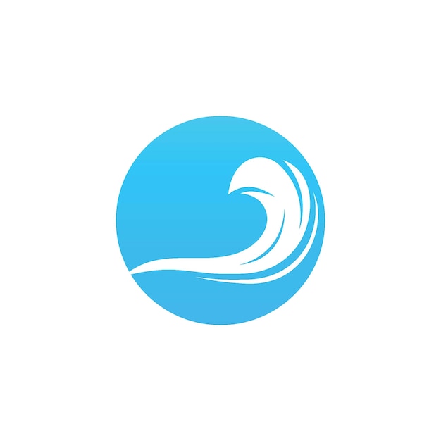 Water wave beach logo vector