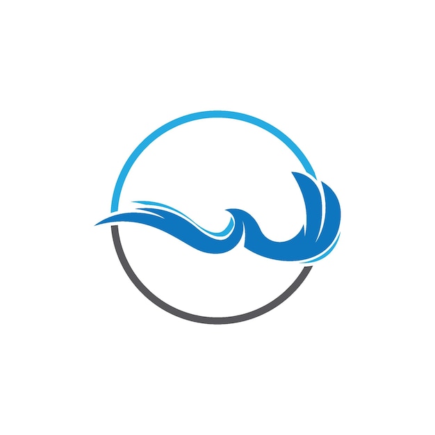 Water wave beach logo vector