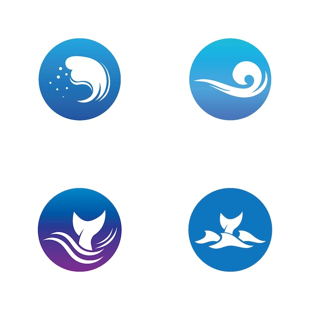 Water wave beach logo vector