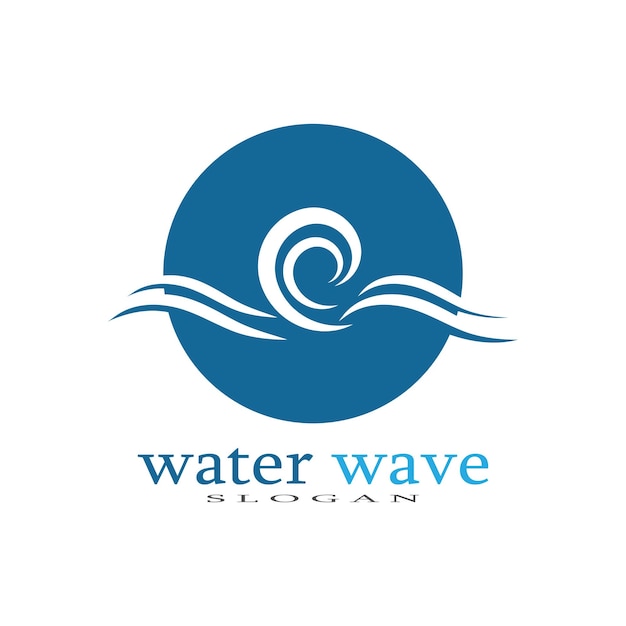 Water Wave Icon Logo Template