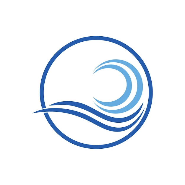 Water wave icon vector illustration template design