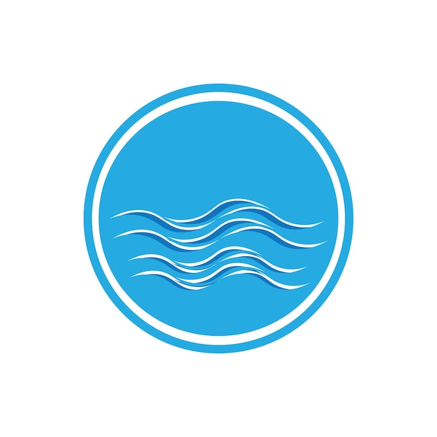 Water wave icon vector illustration template design