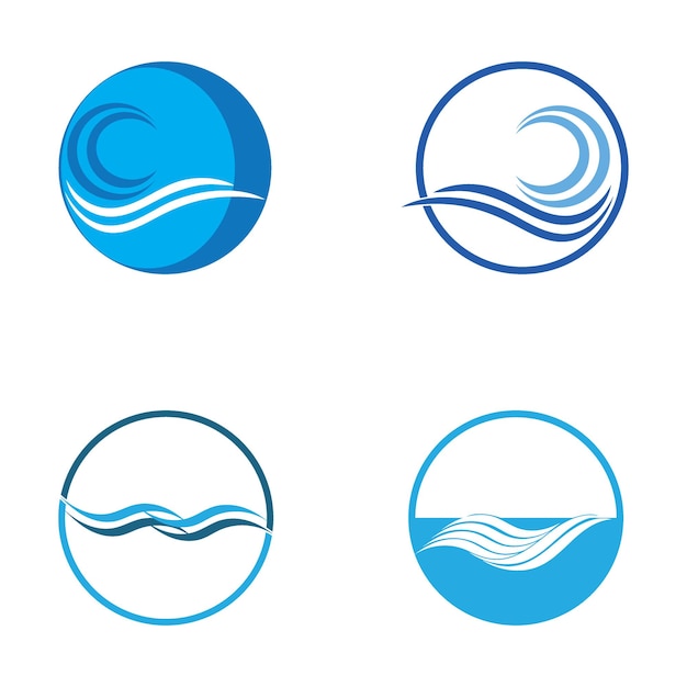 Water wave icon vector illustration template design