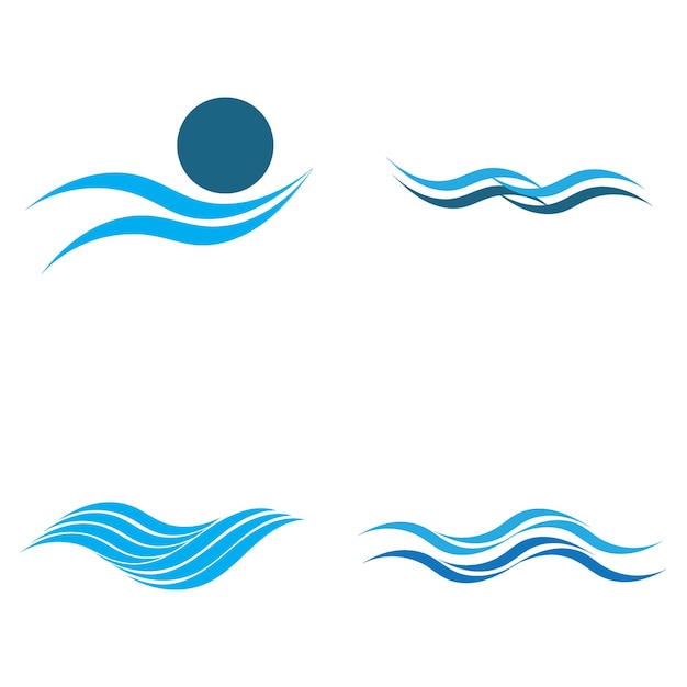 Water wave icon vector illustration template design