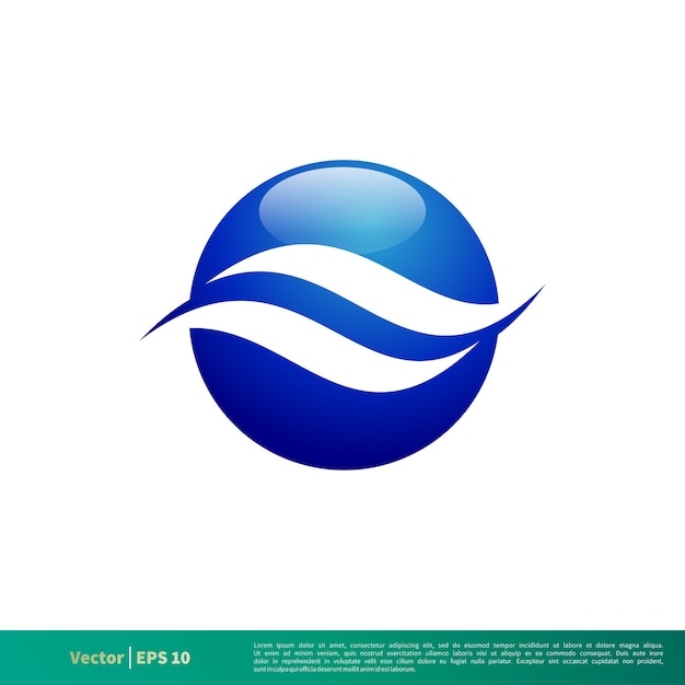 Water Wave Icon Vector Logo Template Illustration Design Vector EPS 10