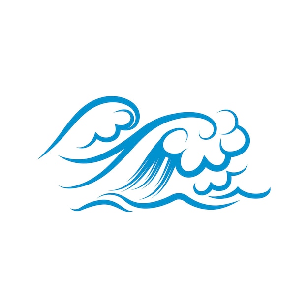 Water wave icon vector