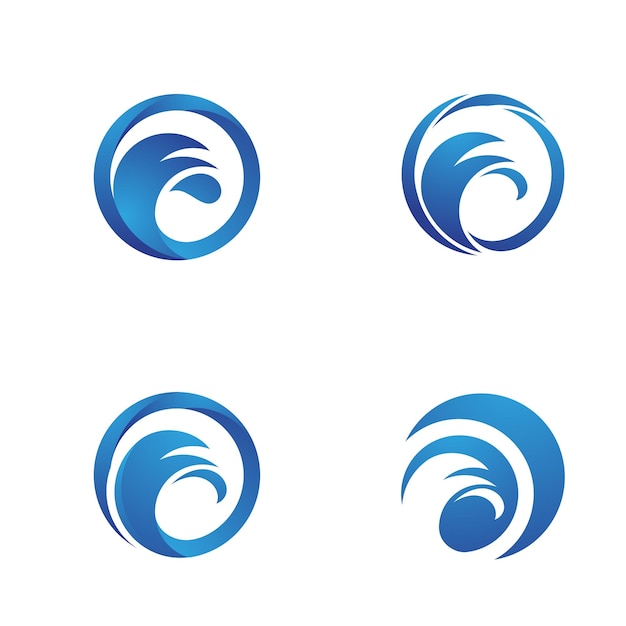 Water wave icon vector