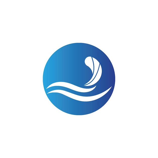 Water wave icon vector