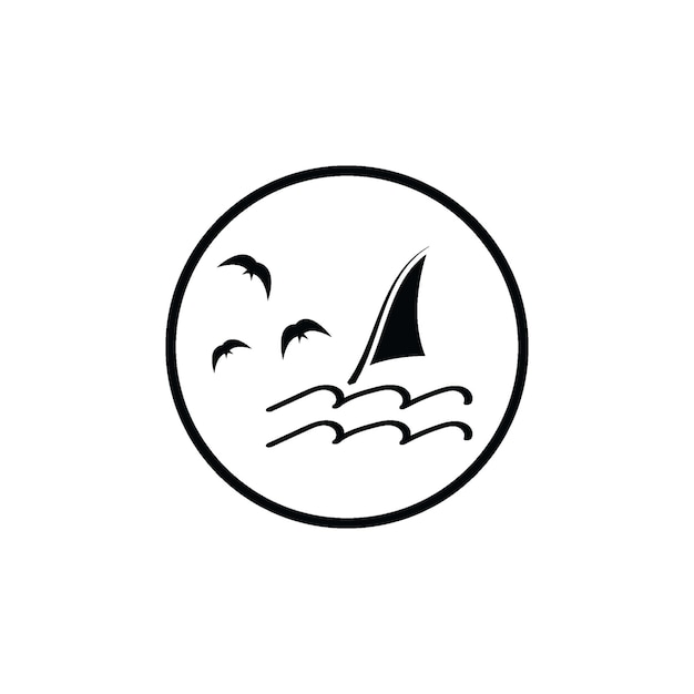 Water wave icon vector