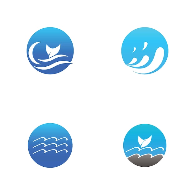 Water wave icon vector