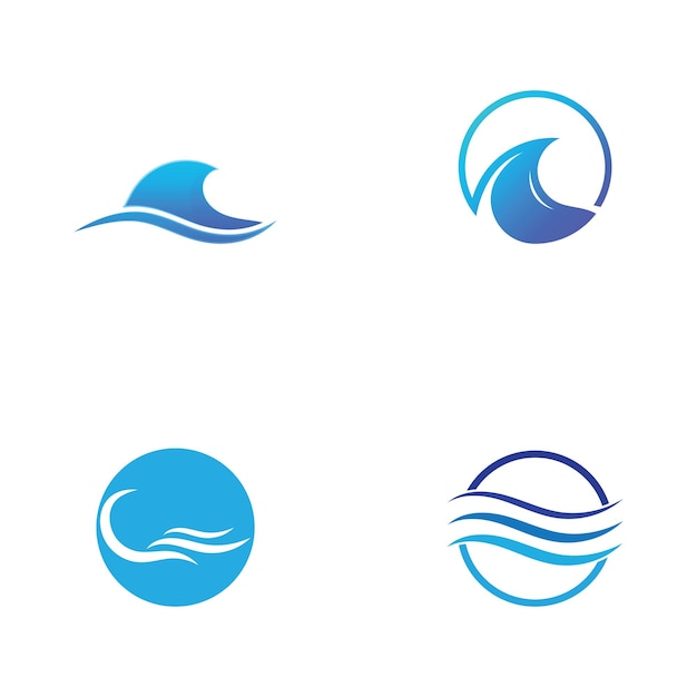 Water wave icon vector