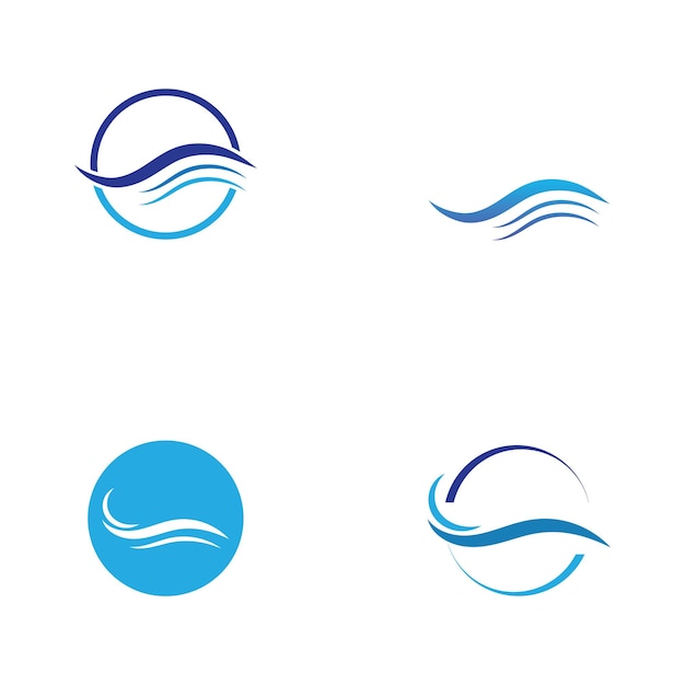 Water wave icon vector