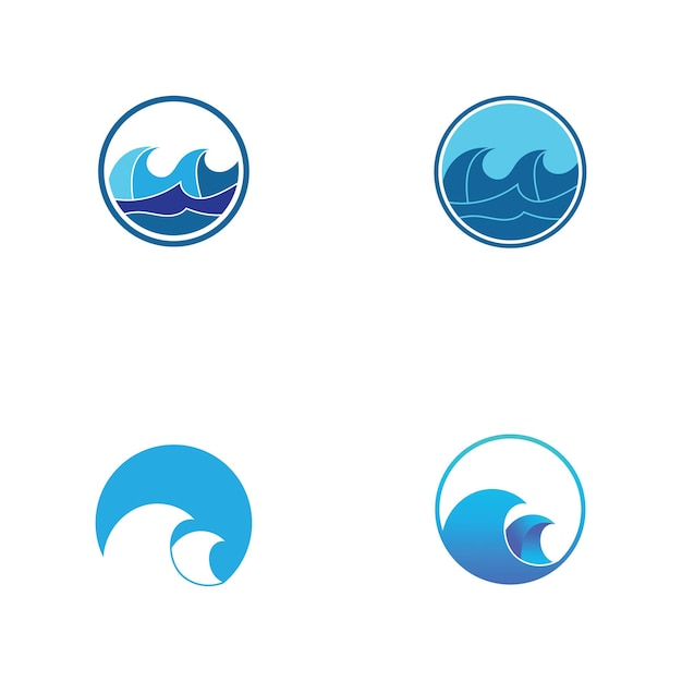 Water wave icon vector