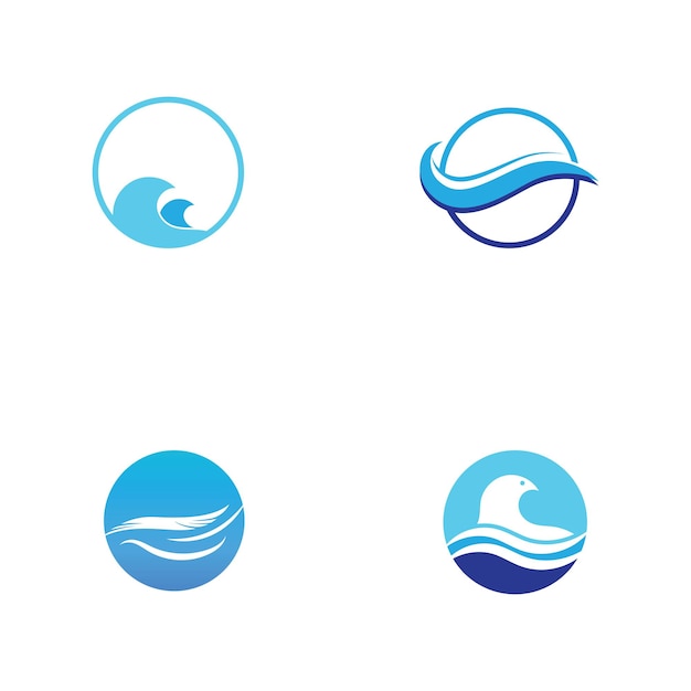 Water wave icon vector