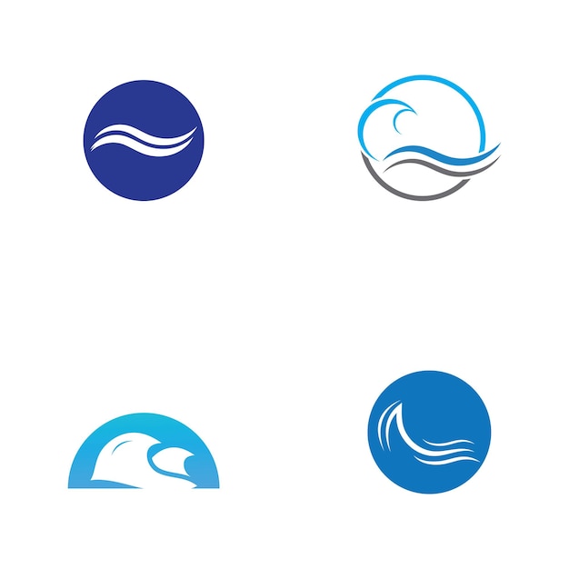 Water wave icon vector