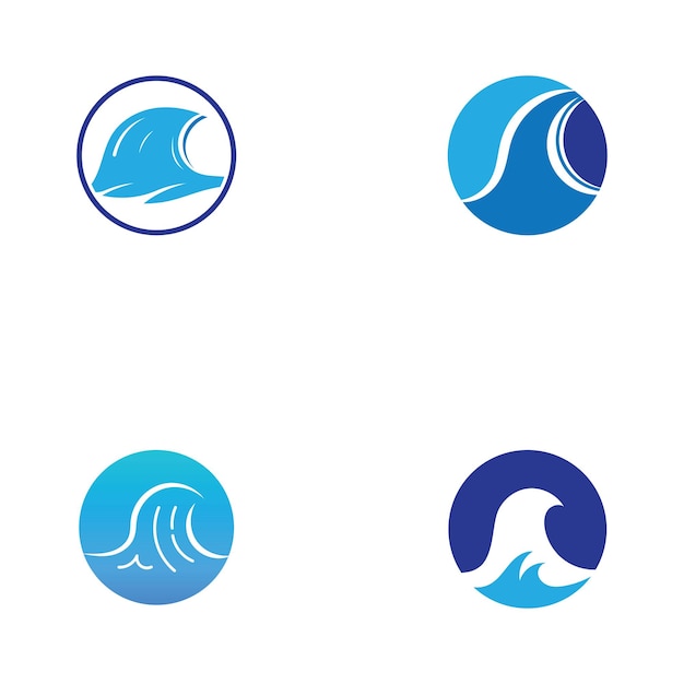 Water wave icon vector