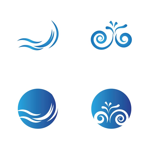 Water wave icon vector