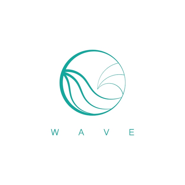 Water wave icon vector