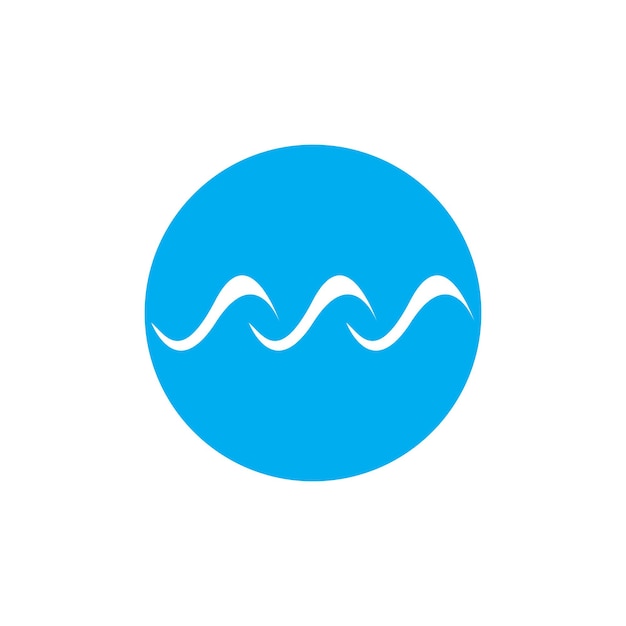 Water wave logo design template