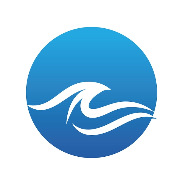 Water wave logo design template