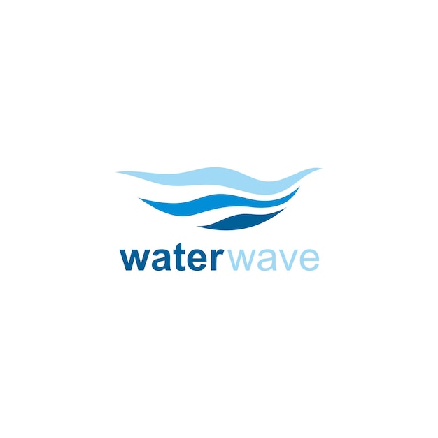 Water wave ocean logo vector image